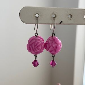 Tarina Tarantino rose drop earrings